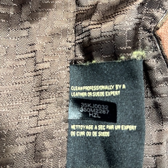 Cole Haan Brown Leather Jacket Sz 12 - Picture 11 of 12